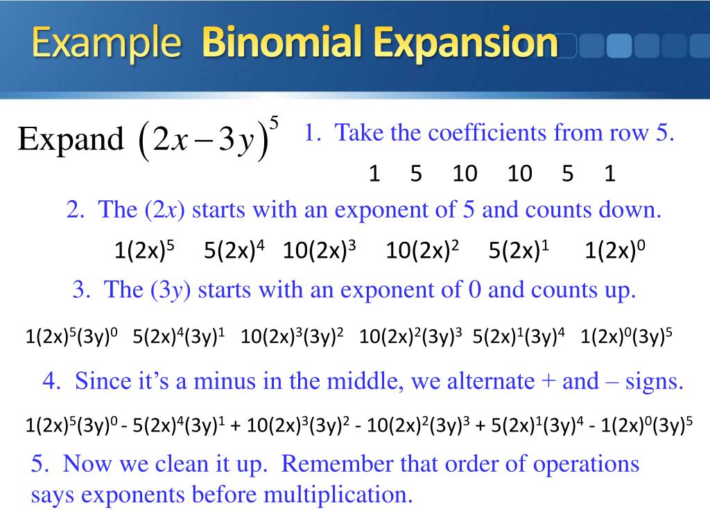 PPT The Binomial Theorem PowerPoint Presentation, free download ID