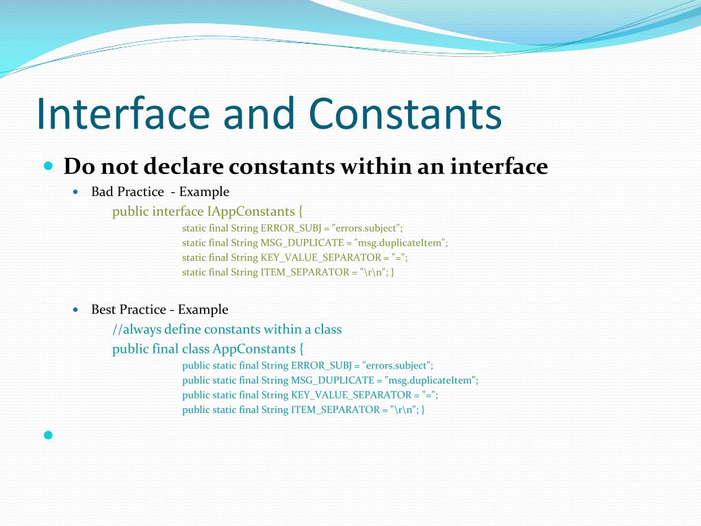 PPT Java Coding Standards PowerPoint Presentation, free download ID
