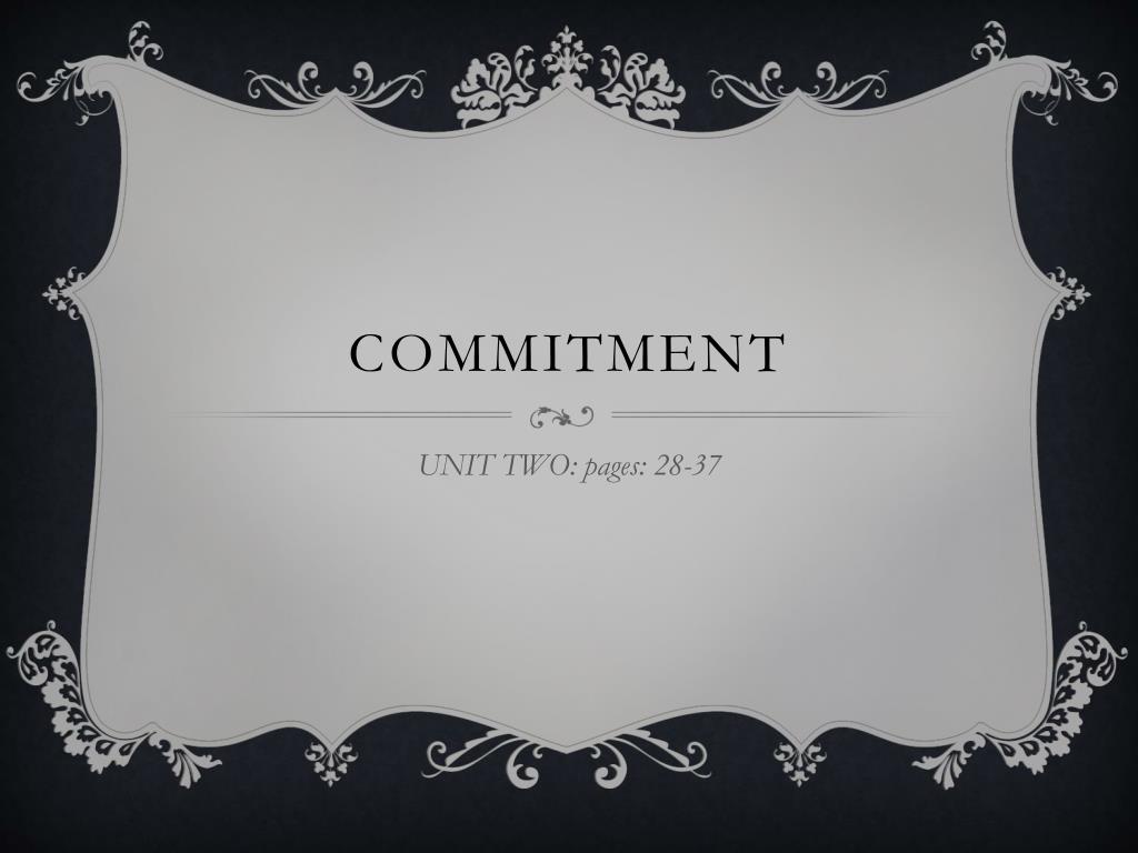 PPT Commitment PowerPoint Presentation, free download ID1922742