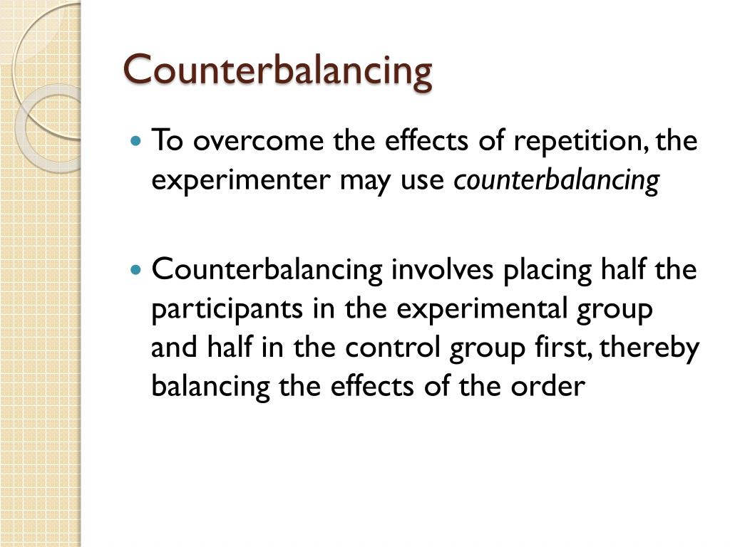 PPT Methods to Control Extraneous Variables PowerPoint Presentation