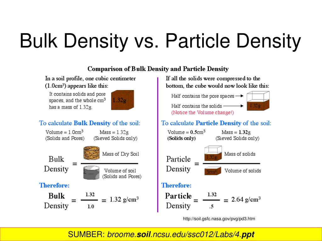 Bulk Density Vs Particle Density