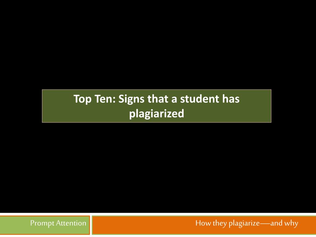 PPT Session Three How They Plagiarize—and Why PowerPoint Presentation ID1924841