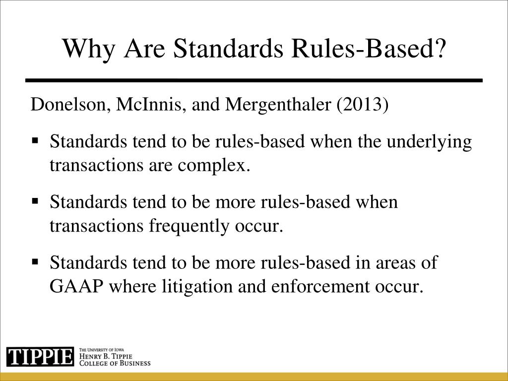 PPT RulesBased Versus PrinciplesBased Accounting Standards