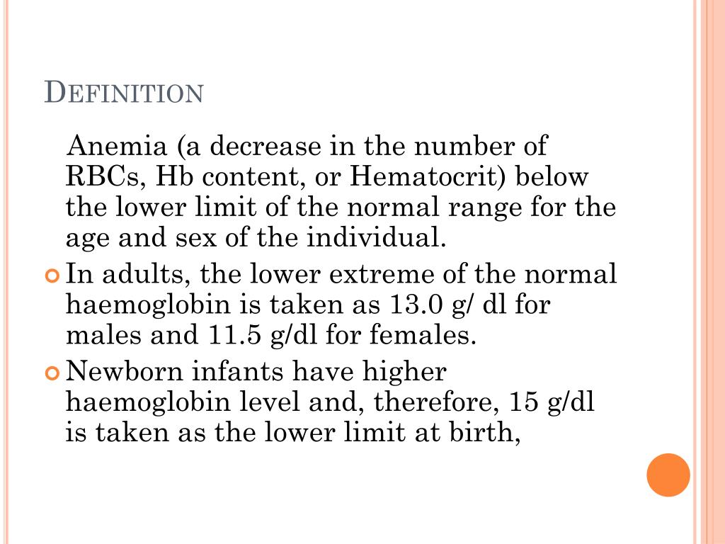 PPT Anemia PowerPoint Presentation, free download ID1929971