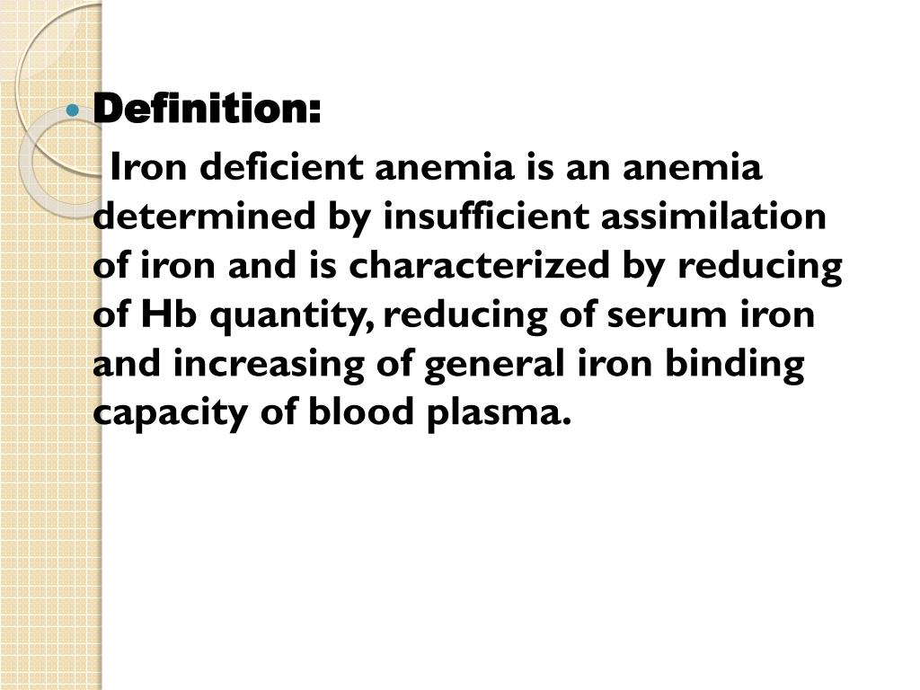 PPT Iron deficient anemia in children PowerPoint Presentation, free
