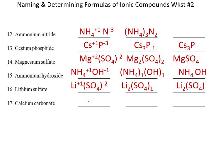 PPT Naming Ionic Compounds Wkst 1 PowerPoint Presentation ID1932060