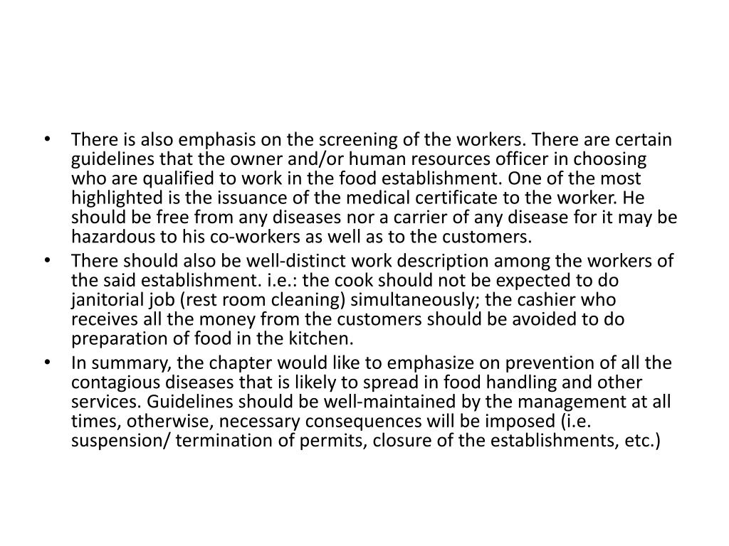 PPT FOOD ESTABLISHMENTS PowerPoint Presentation, free download ID