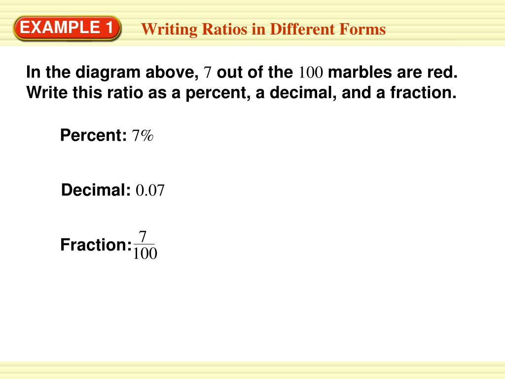 PPT Writing Ratios in Different Forms PowerPoint Presentation, free