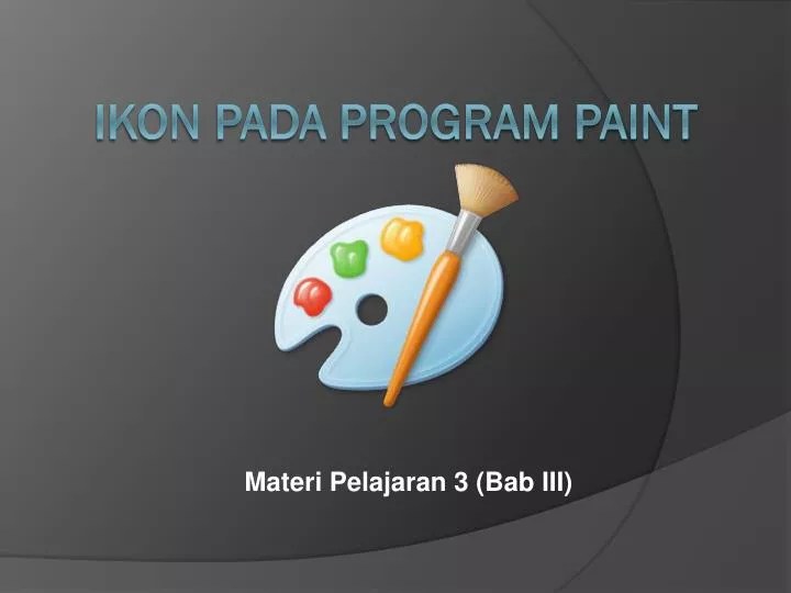 PPT Ikon pada program paint PowerPoint Presentation, free download