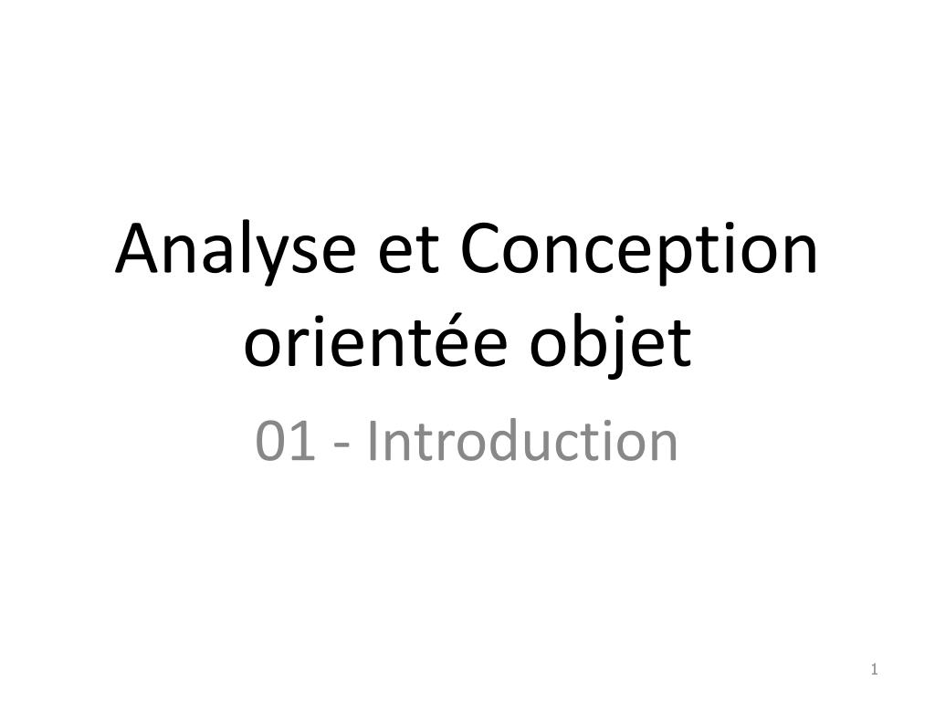 PPT Analyse et Conception orientée objet PowerPoint Presentation, free download ID1936910