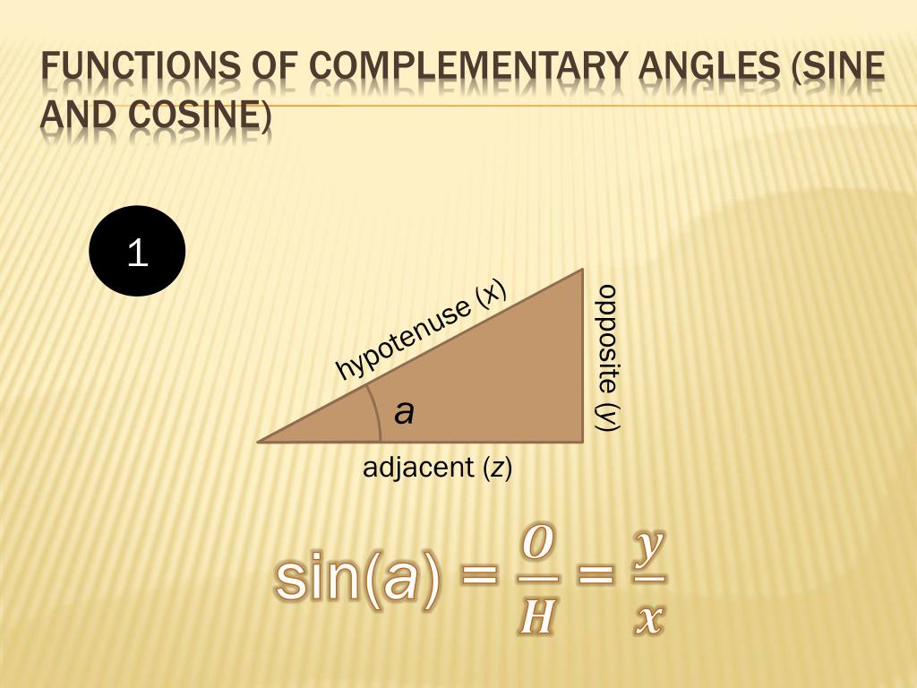 PPT Ratios of Complementary Angles and Trigonometric Cofunctions