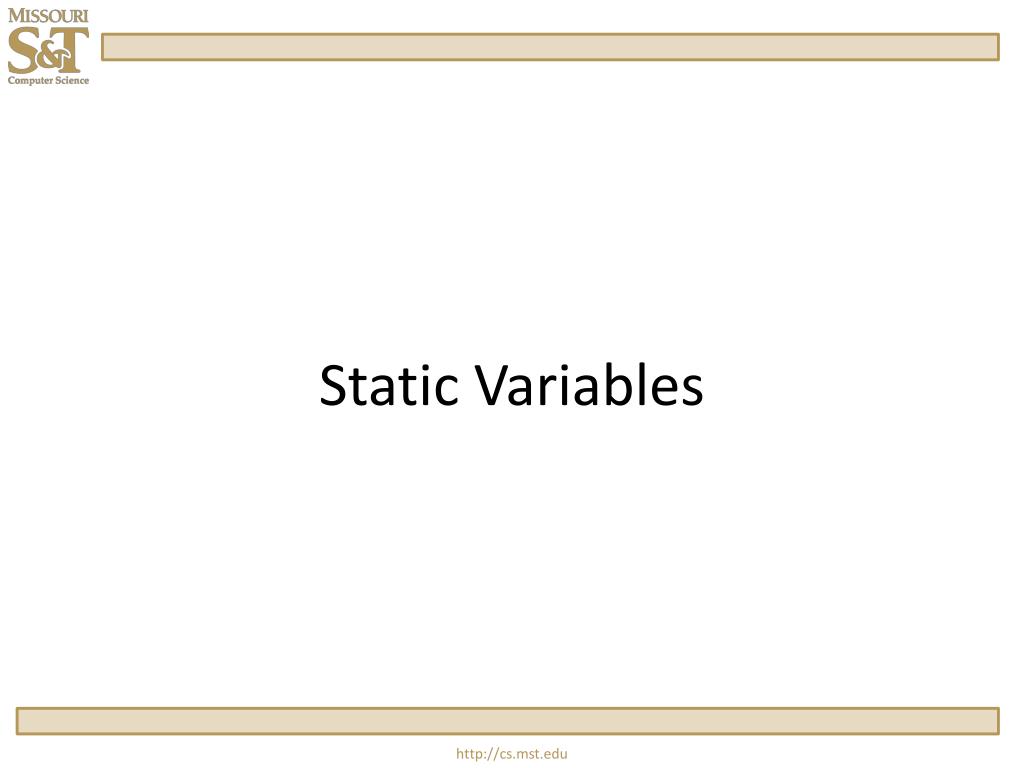 PPT Static Variables PowerPoint Presentation, free download ID1940843