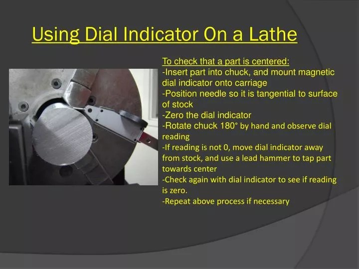 PPT Using Dial Indicator On a Lathe PowerPoint Presentation, free