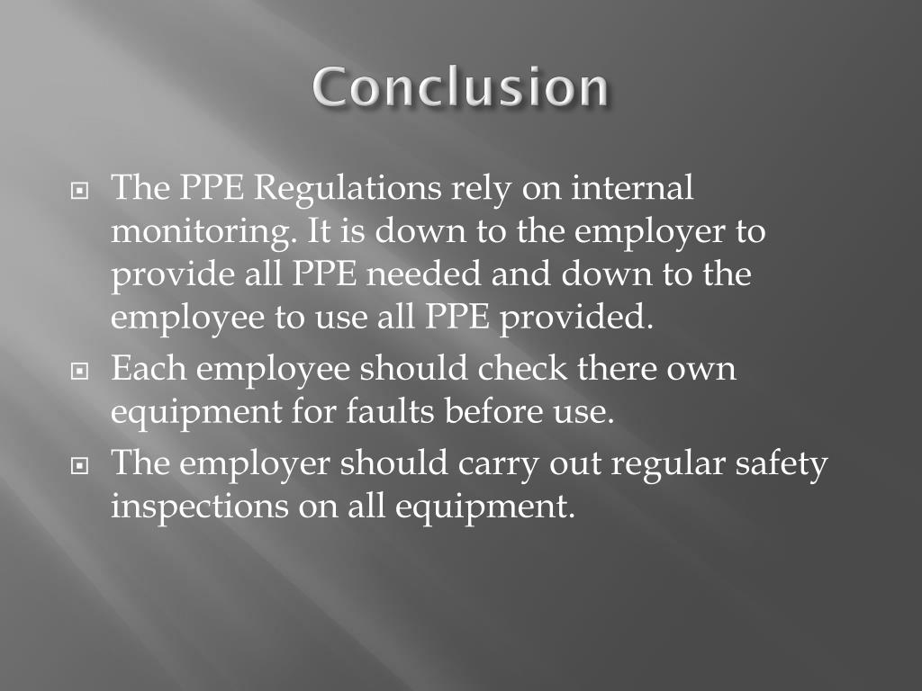 PPT PPE at Work Regulations 1992 PowerPoint Presentation, free
