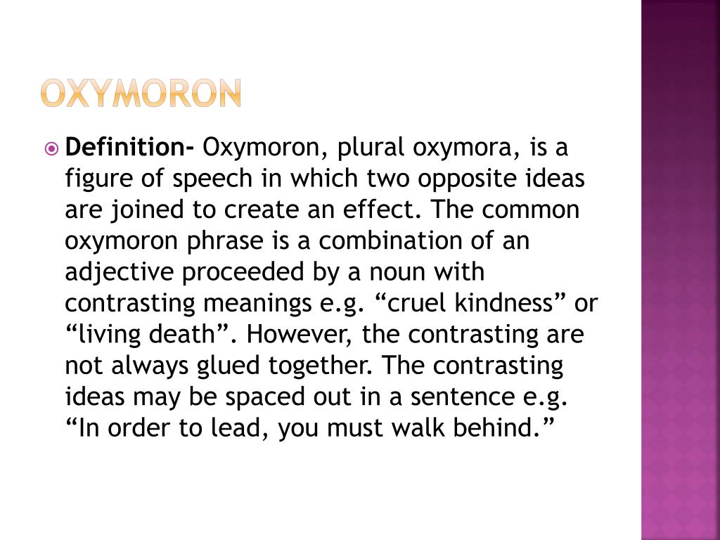 PPT Oxymoron PowerPoint Presentation, free download ID1951521