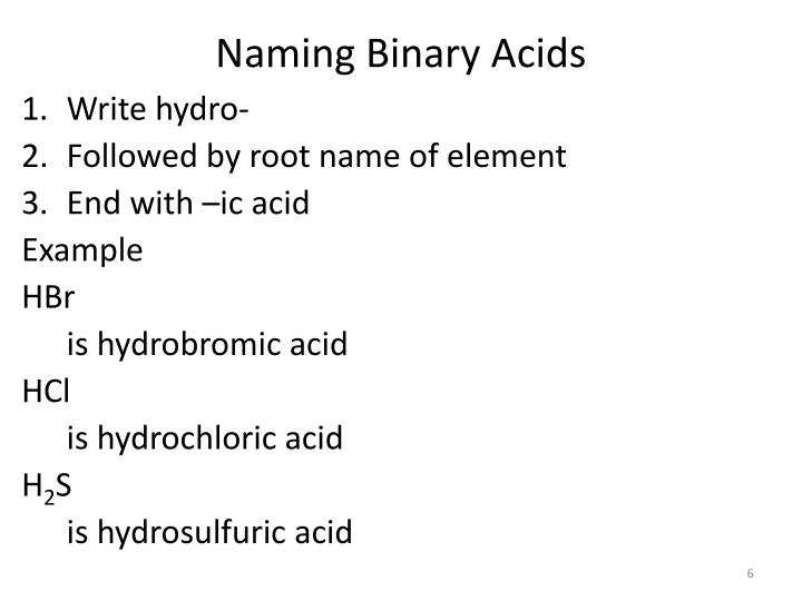 How To Name Binary Acids How to Wiki 89