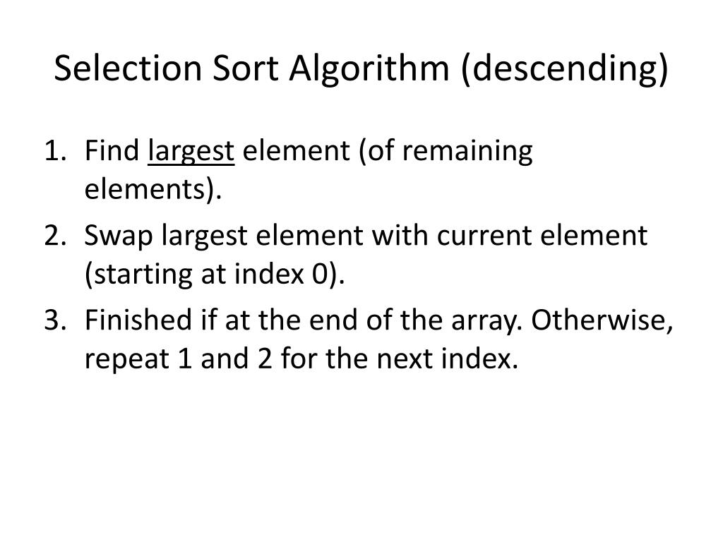 PPT Selection Sort PowerPoint Presentation, free download ID1952480