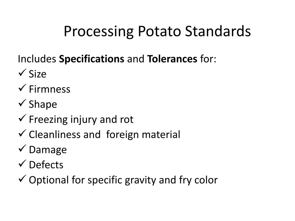PPT Potato Grading PowerPoint Presentation, free download ID1954178