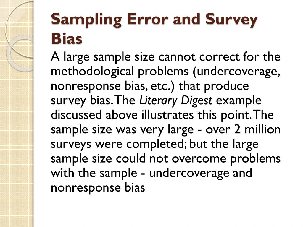 PPT Bias in Survey PowerPoint Presentation, free download ID1955468