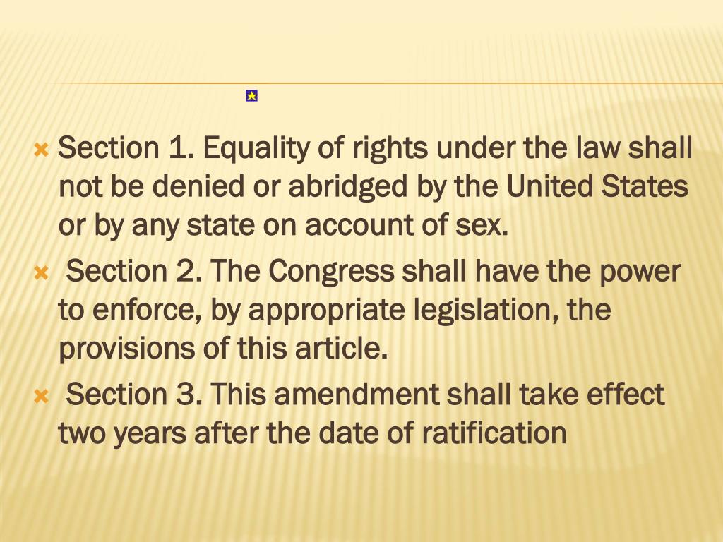 PPT EQUAL RIGHTS AMENDMENT PowerPoint Presentation, free download ID1956261