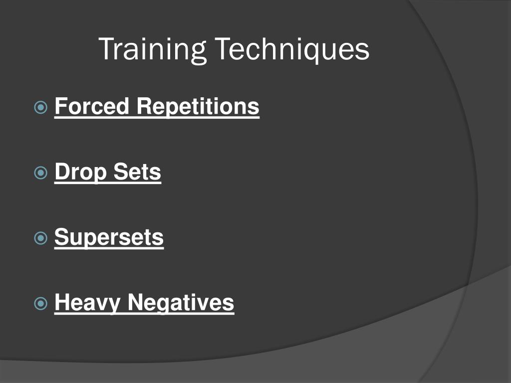 PPT The Use of Specialized Training Techniques to Maximize Muscle