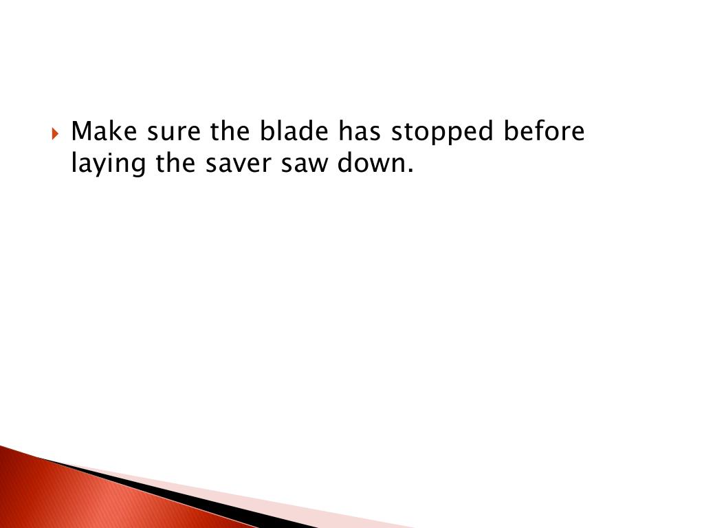 PPT - Saber Saw Safety PowerPoint Presentation, free download - ID:1958718