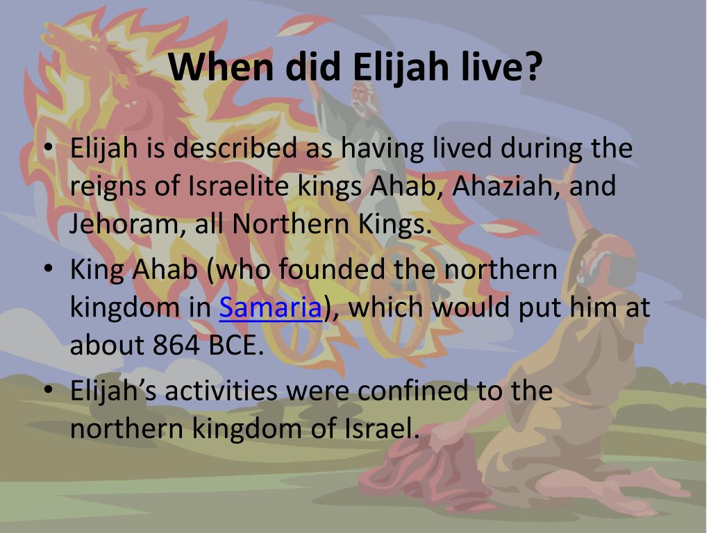 PPT The Prophets Elijah and Elisha PowerPoint Presentation, free(01)