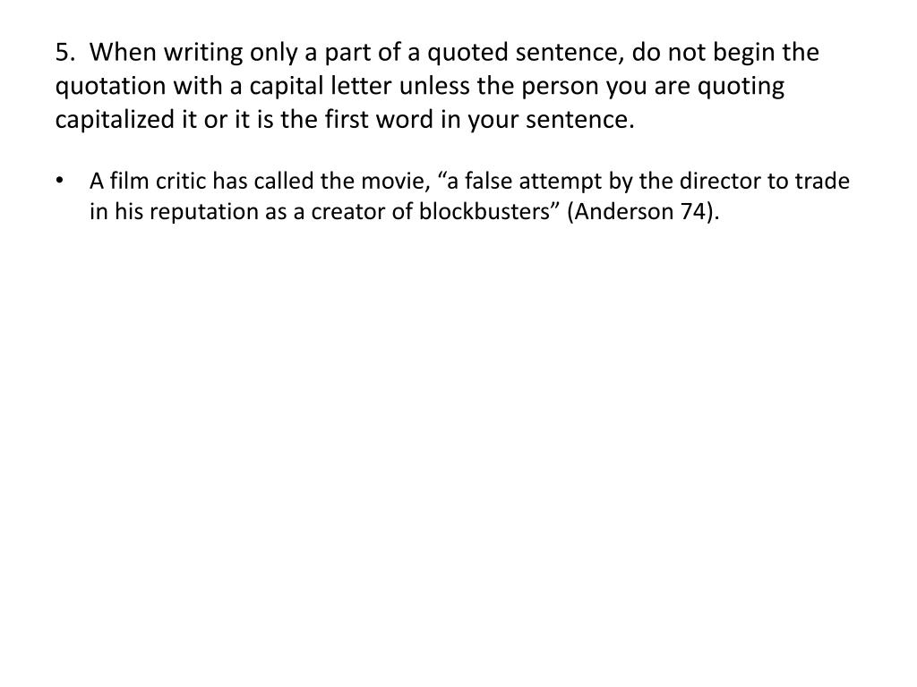 PPT Punctuating Dialogue and Direct Quotations A Dozen Rules