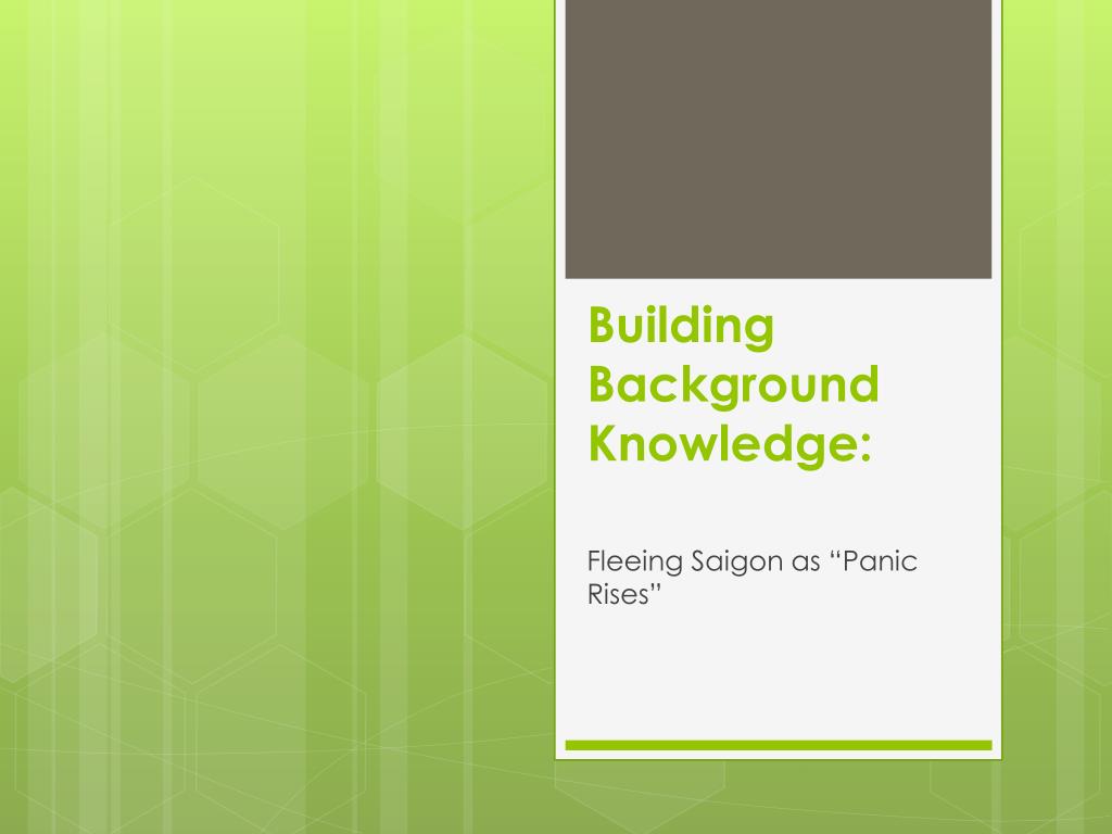 PPT Building Background Knowledge PowerPoint Presentation, free