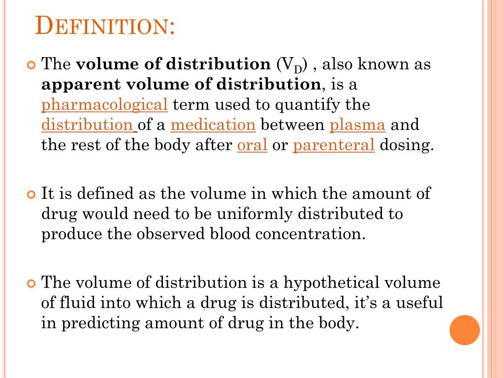 PPT SEMINAR ON VOLUME OF DISTRIBUTION PowerPoint Presentation, free