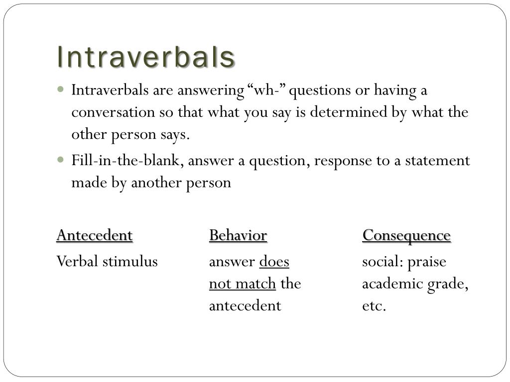 PPT Verbal Behavior PowerPoint Presentation, free download ID1976611