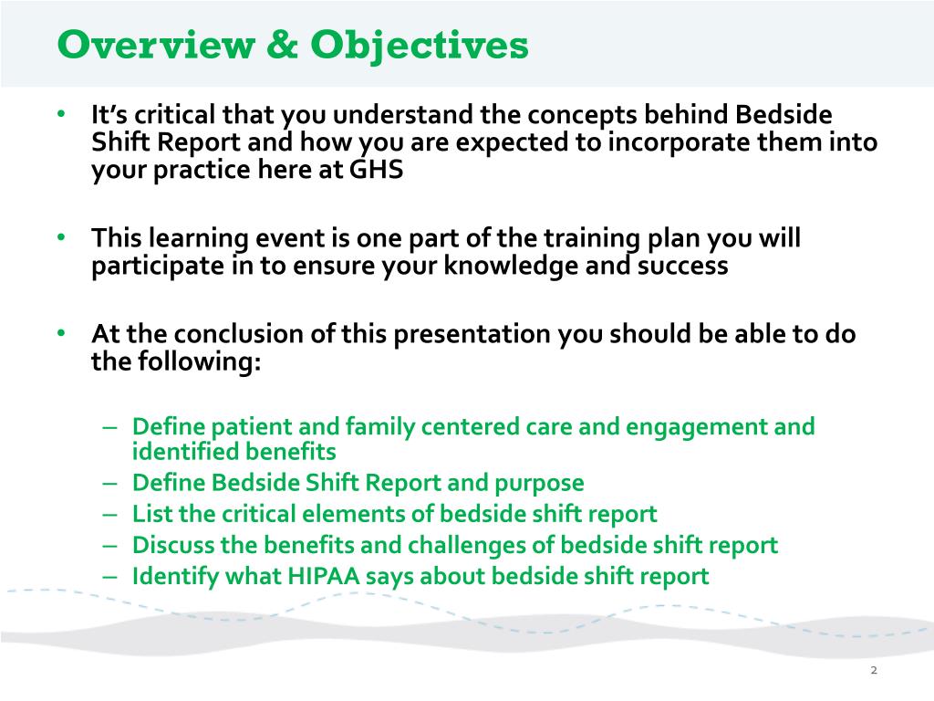 PPT The Essentials of Bedside Shift Report in Acute Care Adapted from AHRQ and the Studer