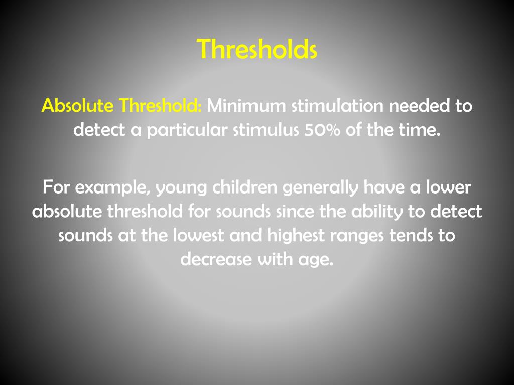 Absolute Threshold Examples