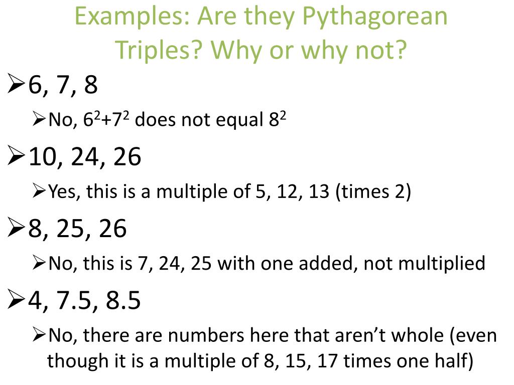PPT Pythagorean Triples PowerPoint Presentation, free download ID