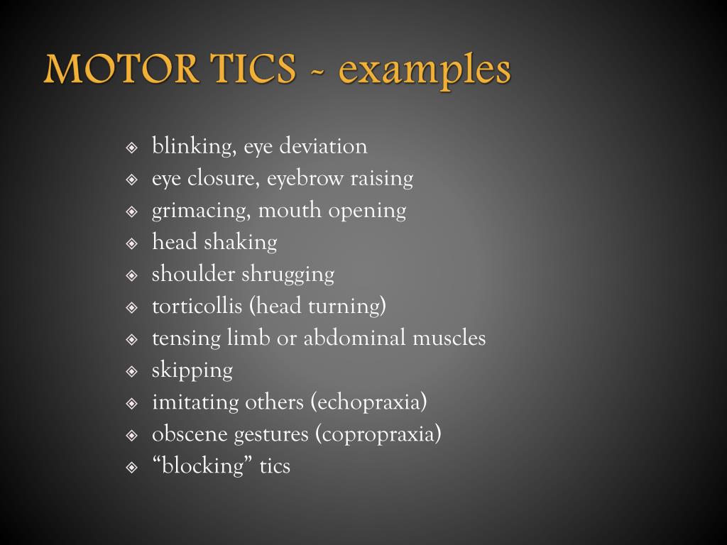 PPT Update on TOURETTE SYNDROME PowerPoint Presentation, free