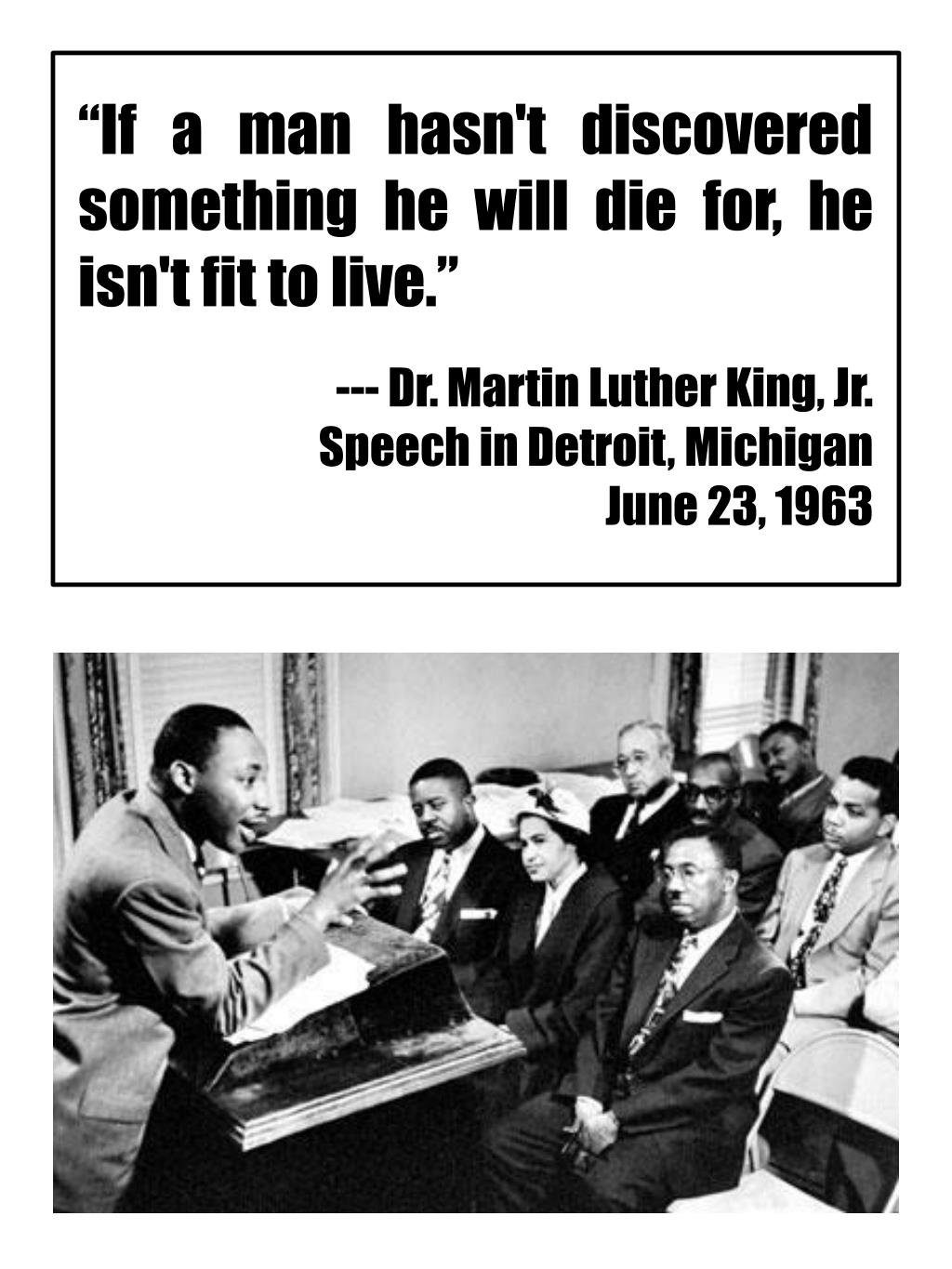 PPT Dr. Martin Luther King, Jr. “Drum Major for Justice” PowerPoint