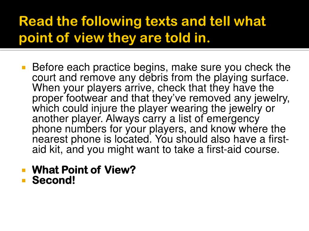 PPT Narrator’s Point of View PowerPoint Presentation, free download