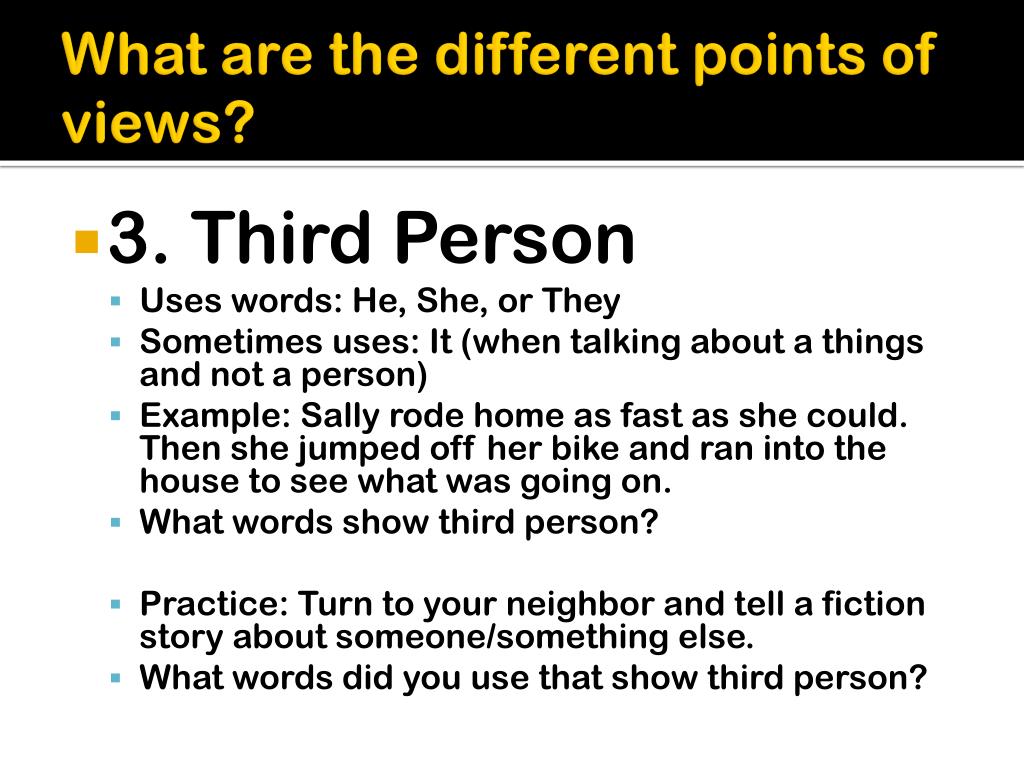 PPT Narrator’s Point of View PowerPoint Presentation, free download