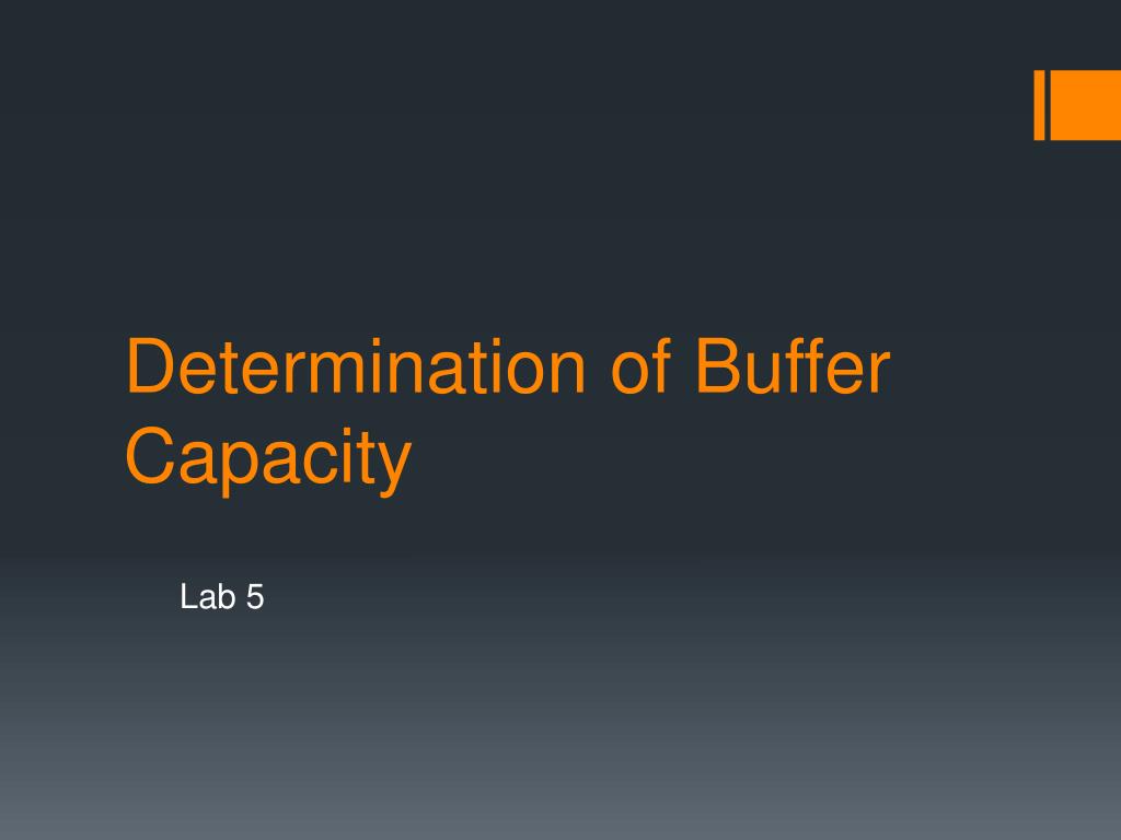 PPT Determination of Buffer Capacity PowerPoint Presentation, free