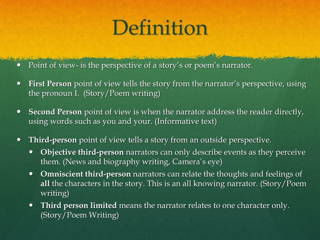 PPT Point of View PowerPoint Presentation, free download ID1998315
