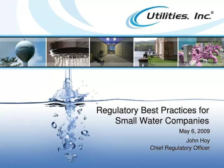 PPT Regulatory Best Practices for Small Water Companies PowerPoint