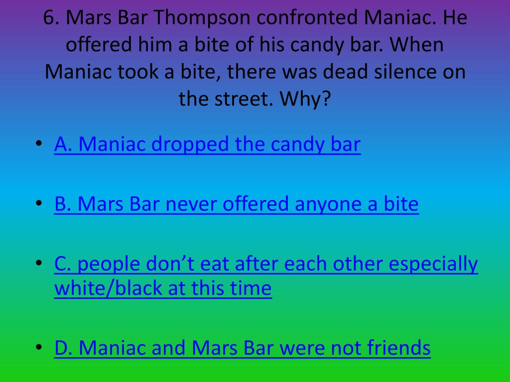 PPT Maniac M agee PowerPoint Presentation, free download ID2004115