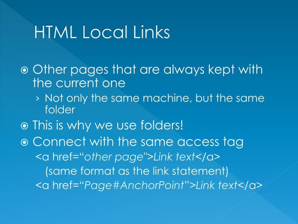 PPT HTML Links PowerPoint Presentation, free download ID2006755