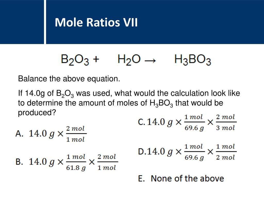 PPT Chemistry Stoichiometry Mole Ratios PowerPoint Presentation