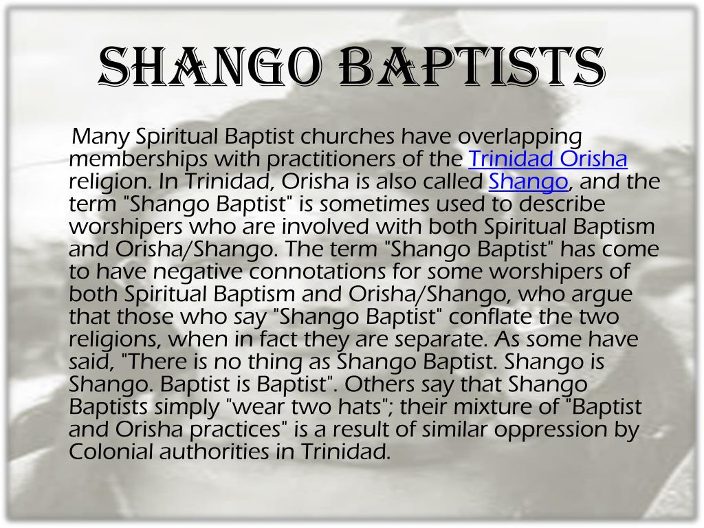 PPT Spiritual Baptist PowerPoint Presentation, free download ID2012341