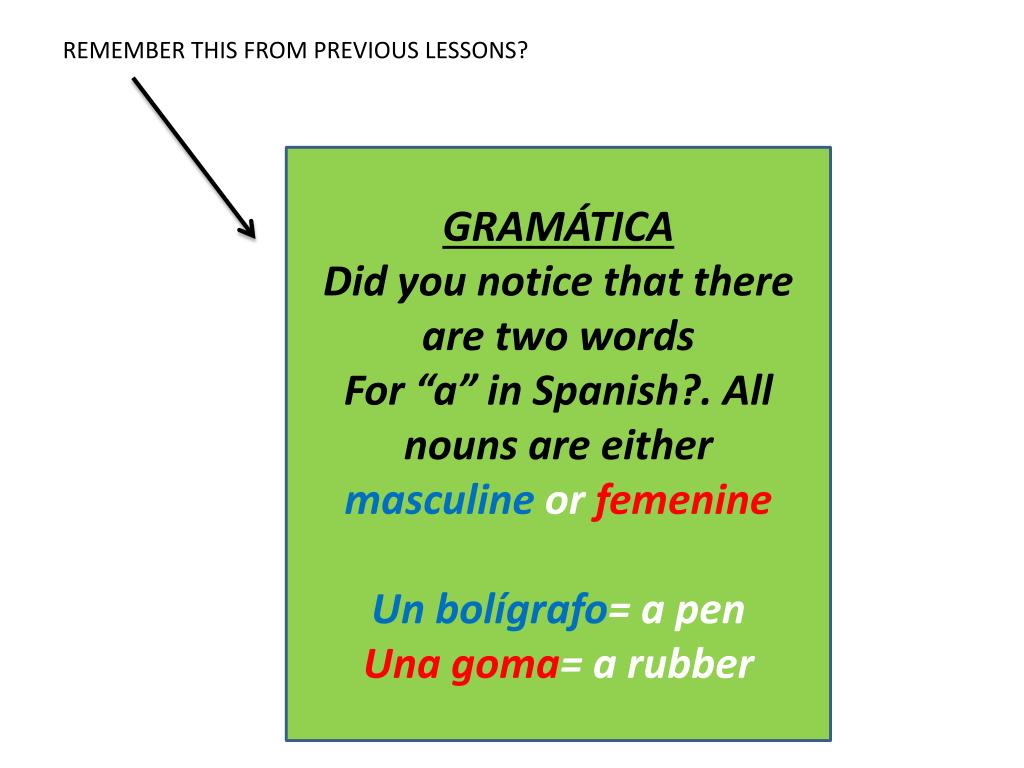 PPT WALT TO SAY WHAT I HAVE IN MY SCHOOL BAG IN SPANISH PowerPoint