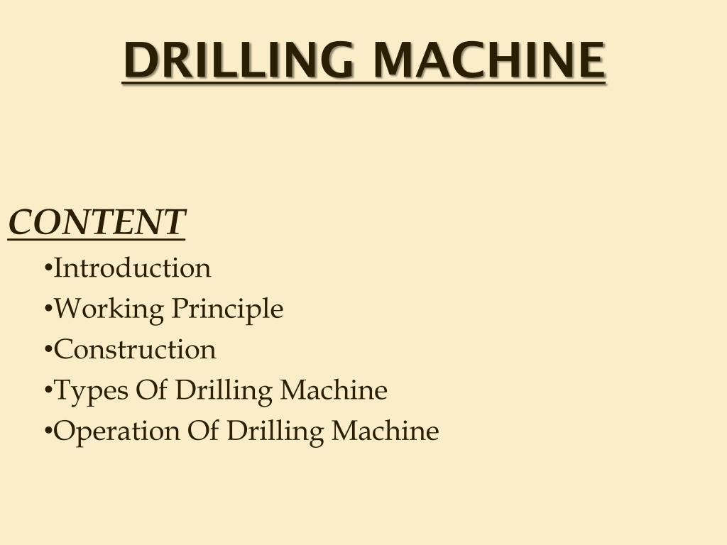 PPT - DRILLING MACHINE PowerPoint Presentation, free download - ID:2015559