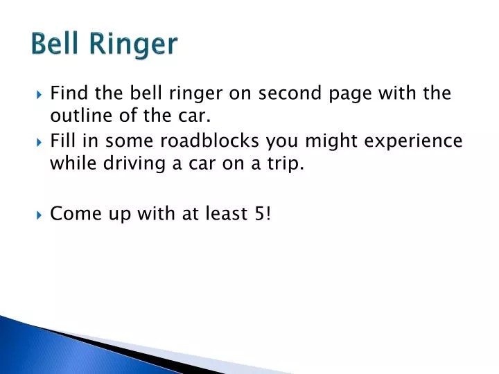 PPT Bell Ringer PowerPoint Presentation, free download ID2018511