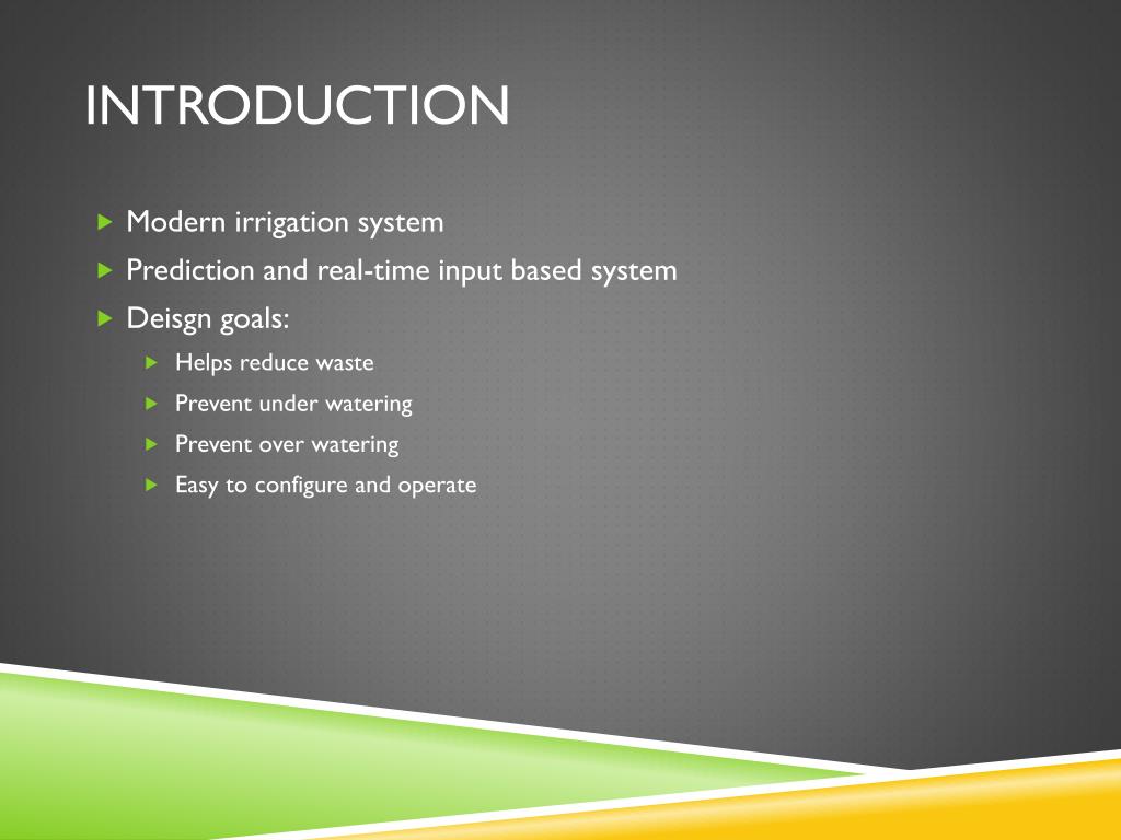 PPT Smart irrigation system PowerPoint Presentation, free download