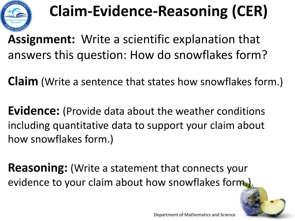 PPT ClaimEvidenceReasoning (CER ) How do snowflakes form